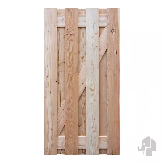 Elephant tuindeur geschaafd Douglas PEFC  48x900x1800mm vlak geschaafd / RVS geschroefd