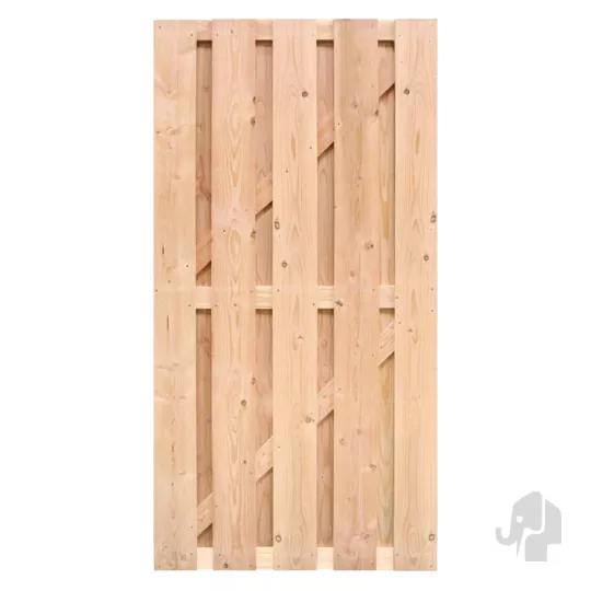 Elephant tuindeur Douglas PEFC  45x900x1800mm gezaagde planken / RVS geschroefd