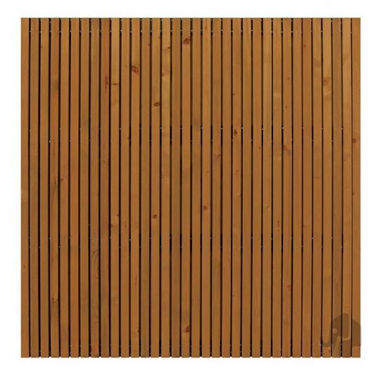 Elephant Schutting Stripes Black – Bruin geïmpregneerd Vuren FSC | 4,5x179x179 cm | Smalle delen met
