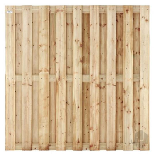 Elephant schutting verduurzaamd Vuren FSC 4,5x180x180 cm – 17 planks recht RVS geschroefd