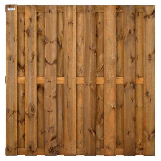 Elephant schutting bruin verduurzaamd Grenen FSC – XL 200x200 cm met 15 extra brede planken