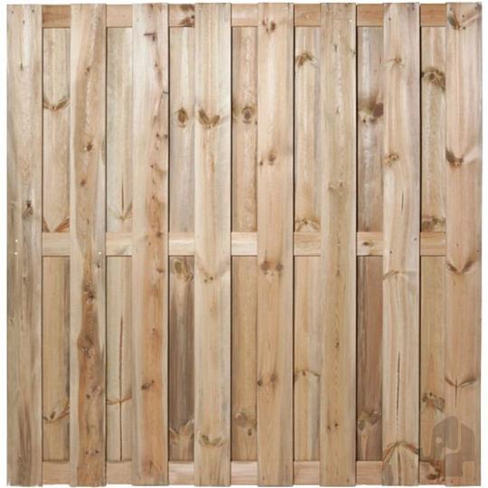 Elephant rechte schutting verduurzaamd Grenen FSC  47x1800x1800mm 15 planks 15mm / RVS