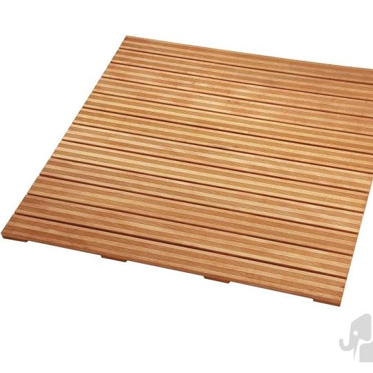 Elephant terrastegel duurzaam hardhout FSC – 2,4 x 100 x 100 cm – semi-ribbel profiel