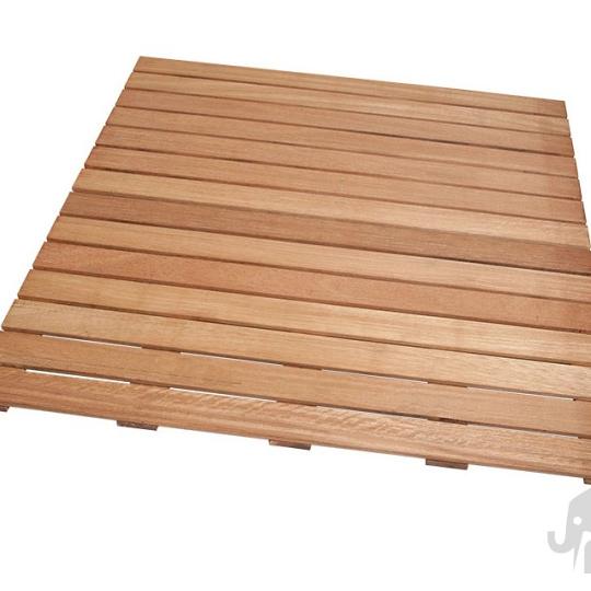 Elephant terrastegel Bangkirai hardhout 2,4 x 100 x 100 cm – fijn ribbelprofiel