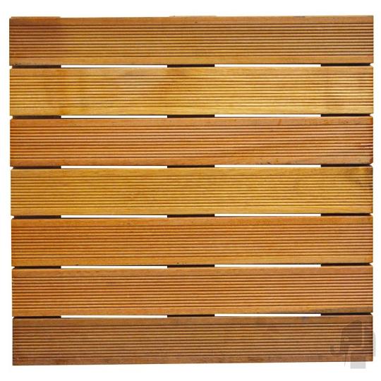 Elephant terrastegel Bangkirai hardhout 3 x 50 x 50 cm – fijn ribbelprofiel