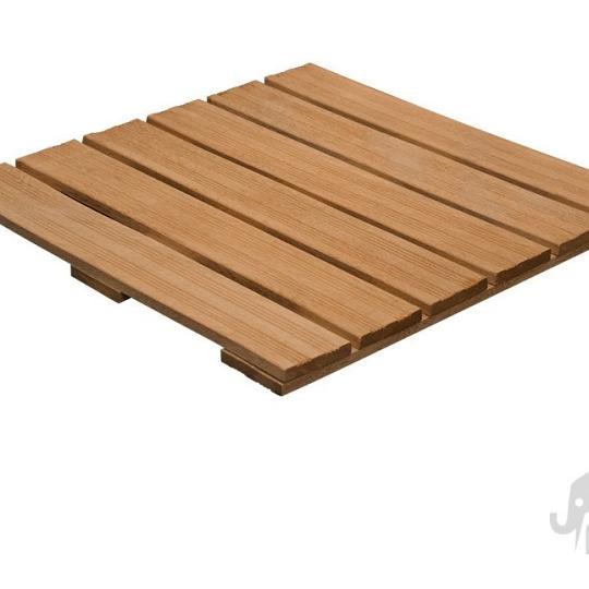 Elephant terrastegel duurzaam hardhout FSC – 2,4 x 50 x 50 cm – semi-ribbel profiel