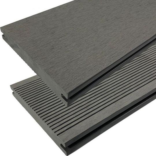 Elephant vlonderplank (clip) houtcomposiet FSC/GRS – 1,9 × 14 × 400 cm – Grijs – Massief – Ri