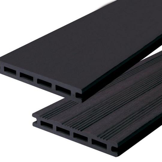 Elephant vlonderplank (clip) houtcomposiet FSC/GRS 21x145x3600mm 2 stuks antraciet semi-ribbel / vla