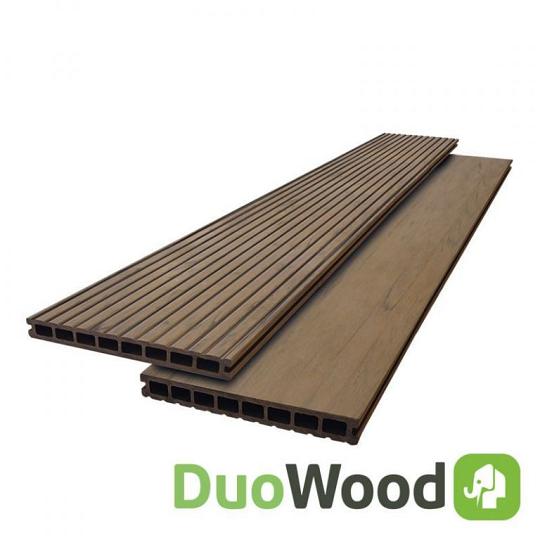 DuoWood Vlonderplank XWB Houtcomposiet – Bi-Color Douala 2,5x25x500 cm