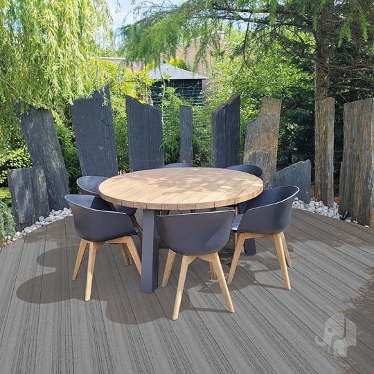 Elephant vlonderplank naadloos houtcomposiet FSC – Natural Dark Grey – 2,1 x 14 x 400 cm