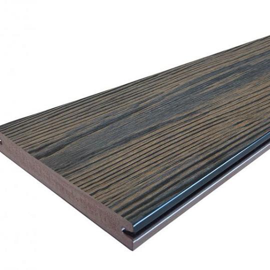 Eva-Last vlonderplank (clip) houtcomposiet FSC – Apex Driftwood Dark – 2,4 × 19 × 300 cm