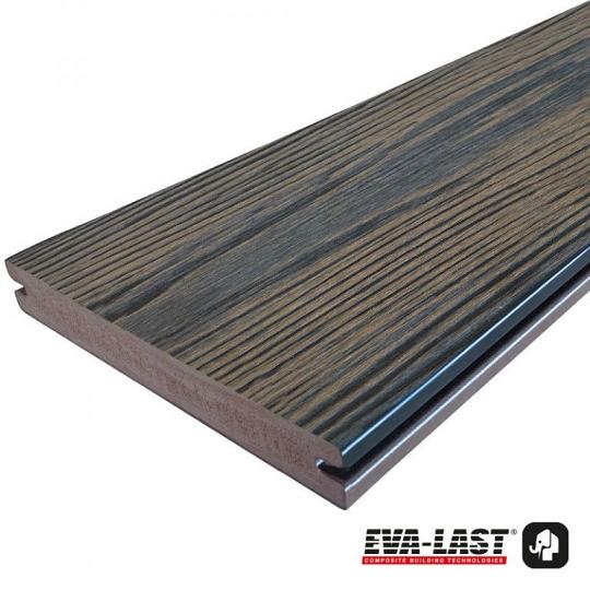 Eva-Last vlonderplank (clip) houtcomposiet FSC – Apex Driftwood Dark – 2,4 × 19 × 300 cm