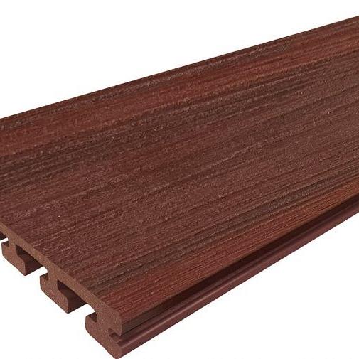 Eva-Last vlonderplank (clip) houtcomposiet FSC – 2,5 x 21 x 500 cm – I-series Padoek bruin houtnerf 