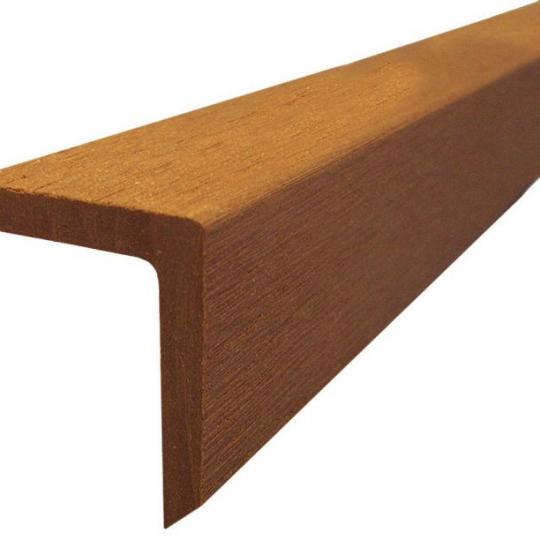 DuoWood Hoekprofiel 42x42x2000 mm – Houtcomposiet Terrasafwerking in kleur Havana