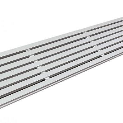 Elephant aluminium drainagerooster voor vlonders – 2,5×14,5×300 cm zilver gepoedercoat