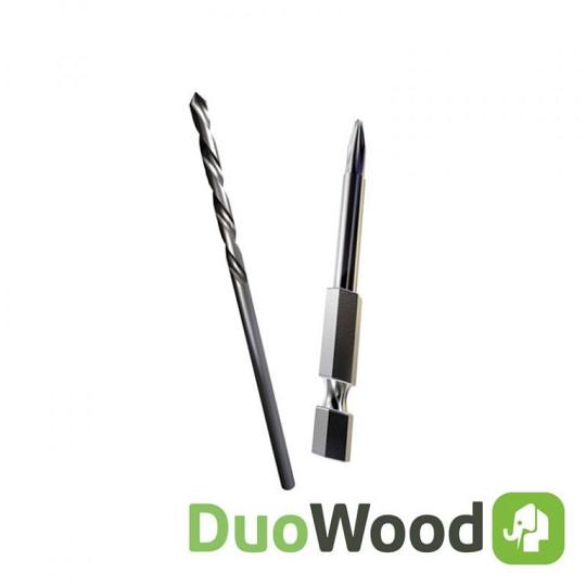 DuoWood tussenclips RVS zwart gepoedercoat  100 stuks incl schroeven+boor+bitje tbv terras