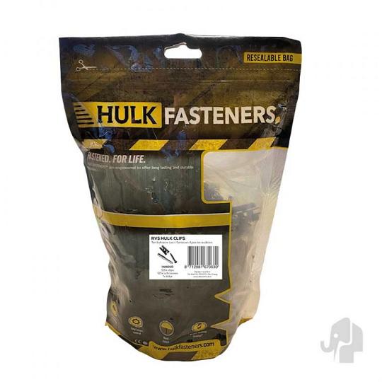 Eva-Last clips Hulk (tbv I-series/Apex) staal  125 stuks zwart incl. schroeven+bitje