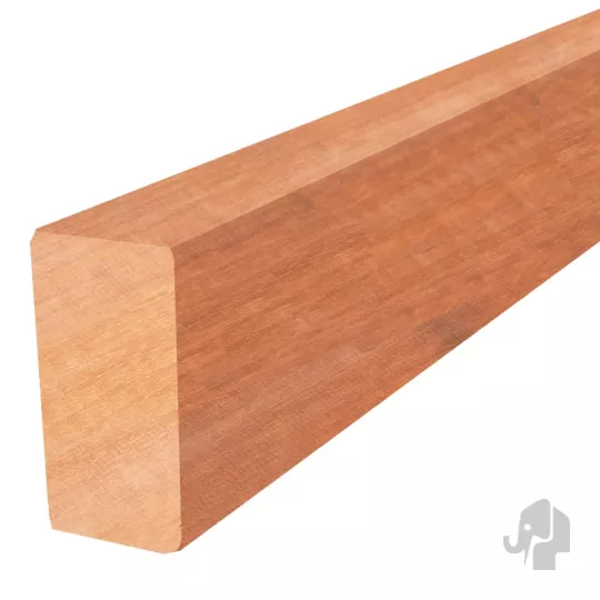 Elephant onderbalk Mukulungu hardhout 4×6×275 cm vlak geschaafd