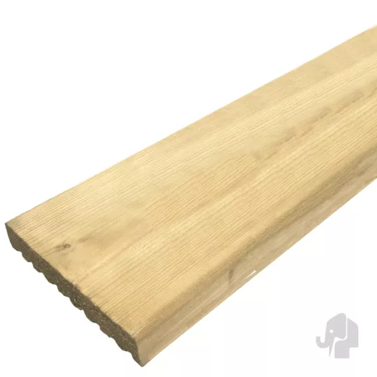 Elephant vlonderplank verduurzaamd Vuren FSC 2,8 x 14,5 x 360 cm – groeven profiel / vlak geschaafd
