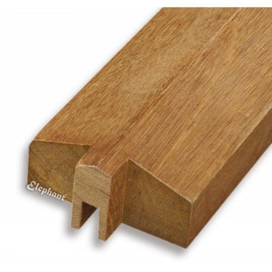 Elephant afdekprofiel Outdoor Bangkirai hardhout 3,2x6,8x180 cm – perfecte afwerking voor dubbel rab