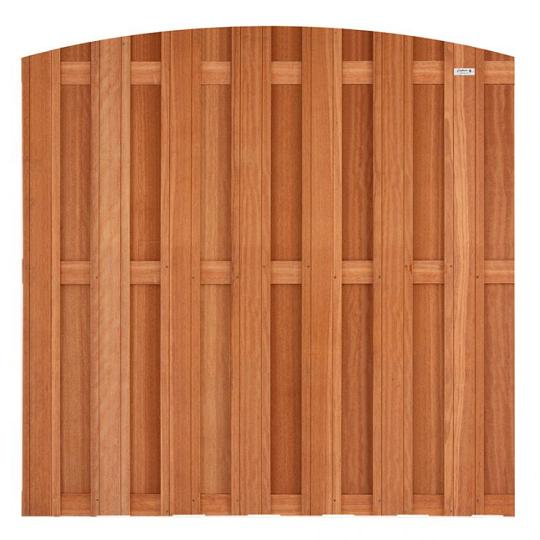 Elephant toog schutting Kempas FSC hardhout 3,9 x 180 x 180 cm – V-groeven, RVS geschroefd