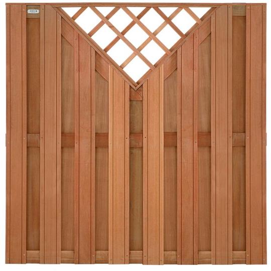 Elephant schutting met V-trellis van Keruing hardhout – duurzaam, stijlvol en onderhoudsarm