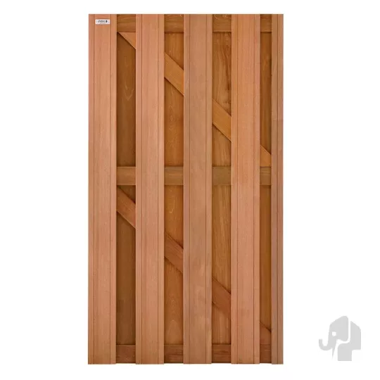 Elephant tuindeur Kempas FSC hardhout 4,1 x 90 x 180 cm – duurzaam en stijlvol