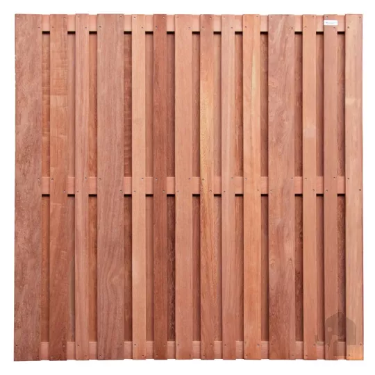 Elephant Schutting Stripes Hardhout FSC ge-olied 4,5x180x180 cm – Variabele Lamellen met RVS