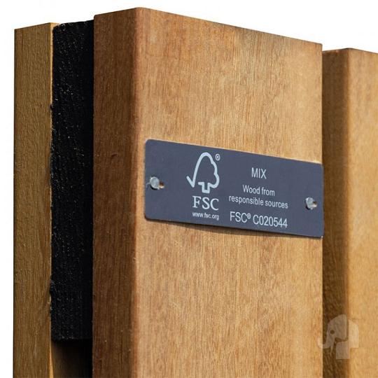 Elephant Tuindeur Stripes Black Hardhout FSC – 4,5x100x180 cm