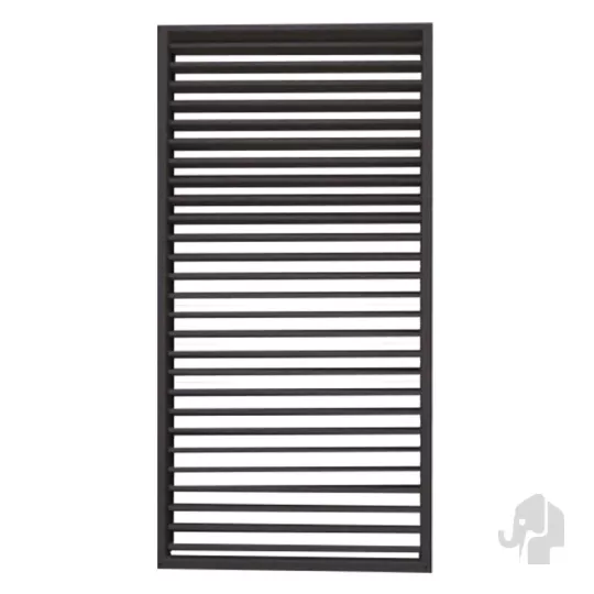 Elephant Shutter Schutting Keruing FSC Hardhout – Verstelbare Shutters zwart gecoat  6,8 x 90 x 180 