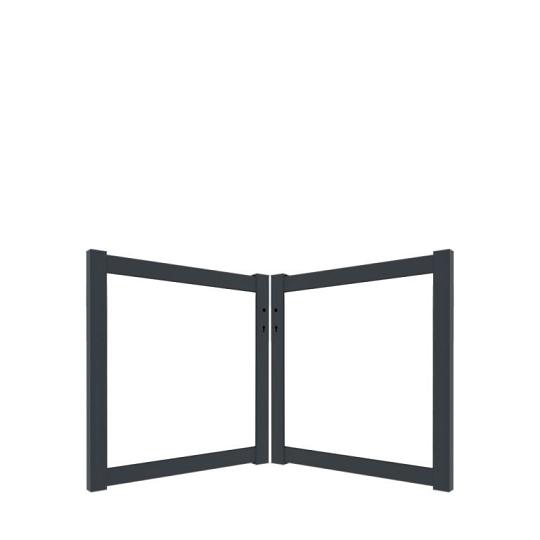 Boston maatwerk Dubbele poort klein max (B) 400cm (H) 100cm incl insteekslot