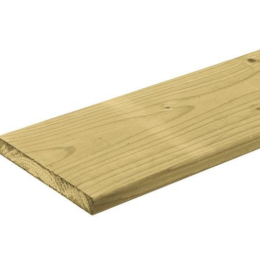 Groen Geïmpregneerd Vuren Plank FSC Noord-Europees Geschaafd 2,8×19,5×480 cm