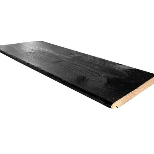 Vuren Rabat Half-Lips Zwart Gespoten 1.8 x 17.5 cm– 250 cm | Duurzaam, Stijlvol en Direct te Gebruik