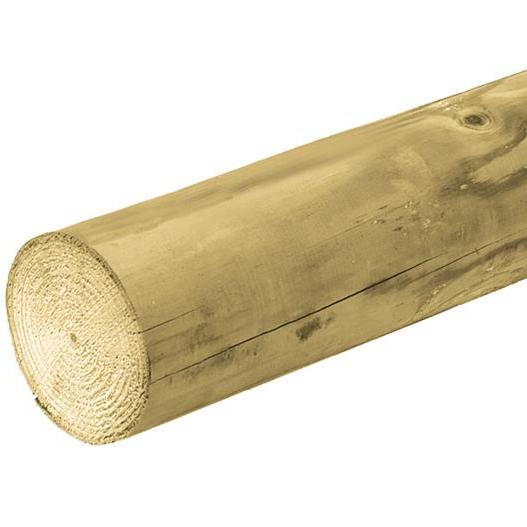 Gefreesde Grenen Paal Kop PEFC 10x300 cm – Duurzaam, sterk en stijlvol voor elke tuinaanleg