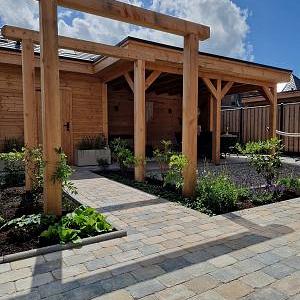 Stonique trommelsteen 21x14x7 cm musselkalk – tijdloze natuursteen voor tuin en oprit