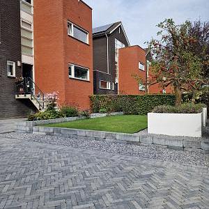 Stonique trommelsteen waalformaat 7 cm grijs/zwart – stijlvolle bestrating met karakter