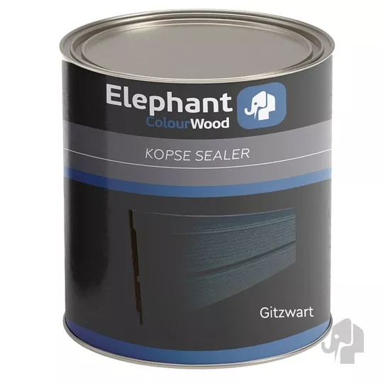 Elephant colourwood kopse sealer gitzwart  1 liter blik
