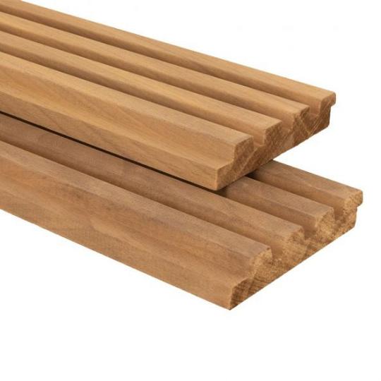 Ayous Thermo FAS FSC geveldeel 25x122(140)mm  Stripes triple S [onbehandeld]