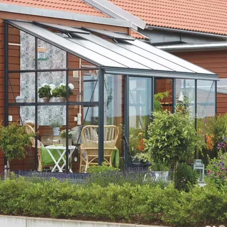 Euro-Muurserre 3.08 x 6.04 Ral kleur 6009 of 9005