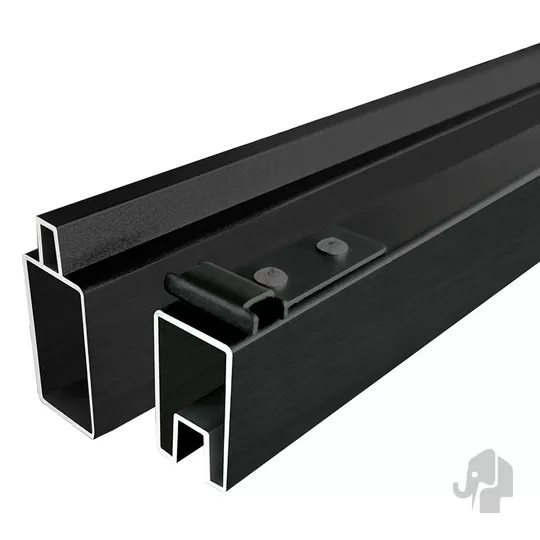 Elephant onder- en bovenregel Modular Evo aluminium 2x4x180 cm antraciet incl. tie-clips