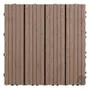 Elephant Click Terrastegel Houtcomposiet FSC/GRS 24x300x300 mm – 4 stuks bruin met Groeven en RVS Kl