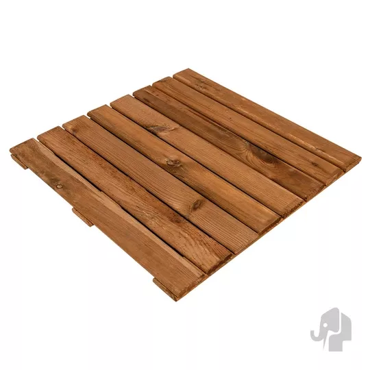 Elephant Terrastegel Bruin Verduurzaamd Grenen FSC 3 x 100 x 100 cm – Vlak Geschaafd