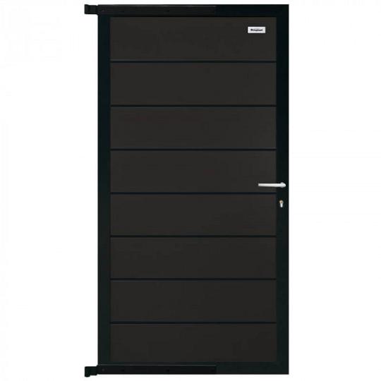 Elephant tuindeur ACP aluminium composiet 90x180 cm – antraciet met aluminium frame inclusief beslag