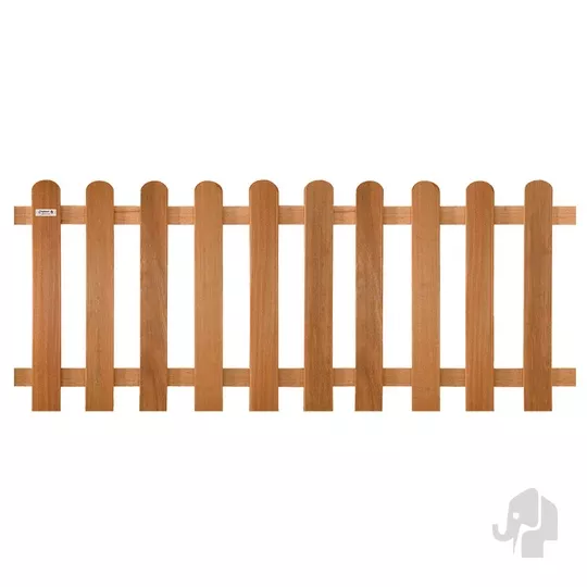 Elephant Tuinhek Kempas FSC Hardhout 3,5 x 180 x 80 cm – Fijne Ribbel, RVS Geschroefd