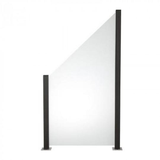 Elephant schuin links windscherm mat hardglas – stijlvol en functioneel