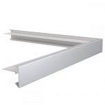 Aluminium buitenhoek zilverkleurig incl. verbindingsstuk 4,5x4,5x500 cm