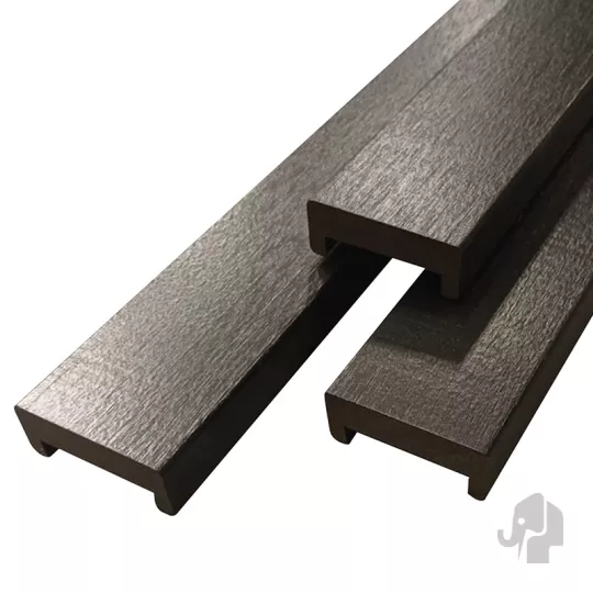 Elephant Afdekprofiel Duurzaam Hardhout – Zwart Geverfd (2,4 x 6 x 180 cm, sponning 4,6 cm)
