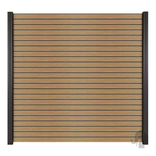 Elephant schutting Dark Line aluminium Rhombus 24L 180x180 cm horizontaal zandkleur