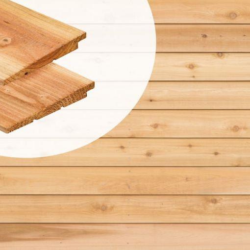 Lariks/Douglas ongedroogd (smal) 1.0/2.0x17.5x400cm Zweeds rabat