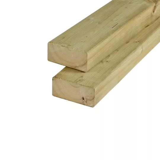 NE vuren regel timmerhout geïmpregneerd 4.5x9.5x360cm geschaafd 4rh